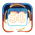 50 Free Spins Icon - 30bet Casino Freispiele f&uuml;r Starburst und Book of Dead